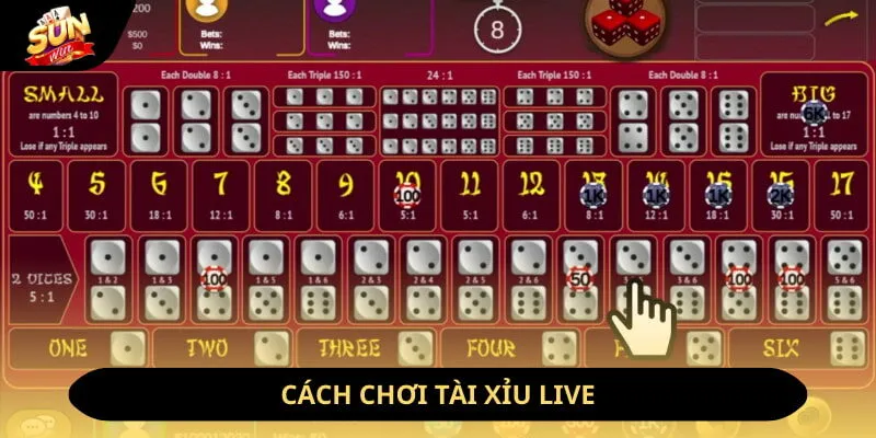 Cách chơi tài xỉu live
