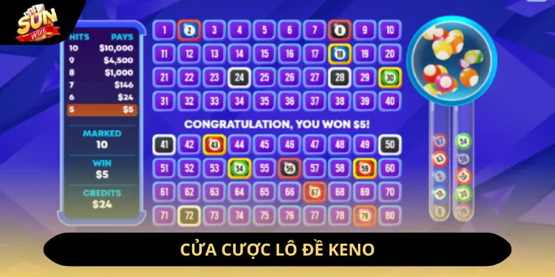 Cửa cược lô đề keno